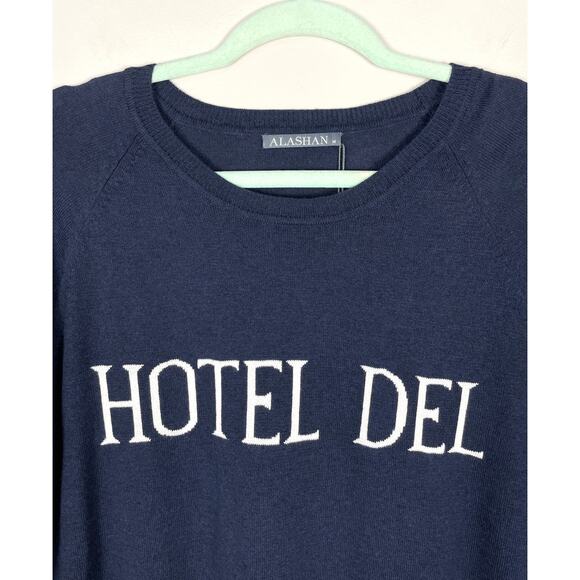 Alashan Cashmere Hotel Del Coronado Sweater Blue Medium Luxury Beach Resort - Picture 3 of 9